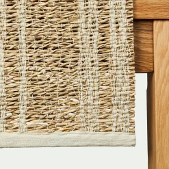 Chemin de table en paille et coton - naturel 50x150cm