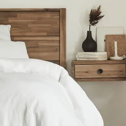 Chevet suspendu en acacia L45xl25xH16cm - bois clair