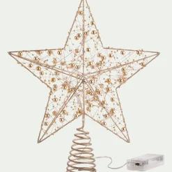 Cimier étoile lumineux H27cm - naturel