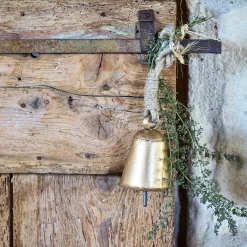 Cloche à suspendre en fer H11,5cm - doré