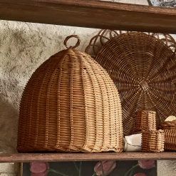 Cloche en rotin D26cm - marron