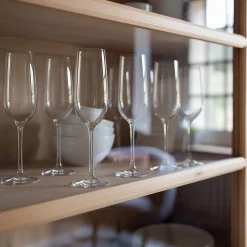 Coffret de 6 flûtes à champagne en cristallin 18cl - transparent