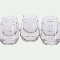 Coffret de 6 gobelets en verre 37cl - transparent