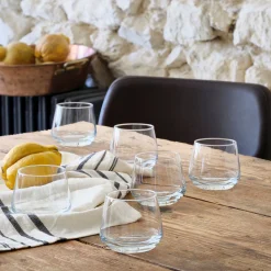 Coffret de 6 gobelets en verre 34,5cl - transparent