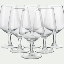 Coffret de 6 verres à bière en verre 38cl - transparent
