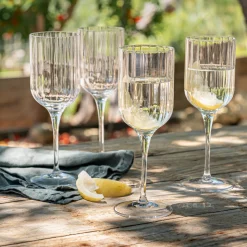 Coffret de 4 verres à pied tulipe en cristallin 28cl - transparent