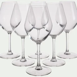 Coffret de 6 verres à pied 35cl - transparent