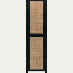 Colonne de salle de bain en bois de cèdre et cannage - H171cm