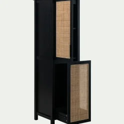 Colonne de salle de bain en bois de cèdre et cannage - H171cm