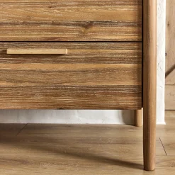 Commode 6 tiroirs en bois d'acacia massif - bois clair