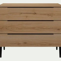 Commode 3 tiroirs en bois - bois clair