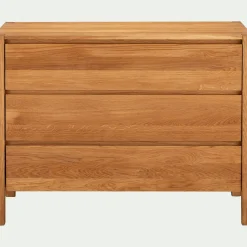 Commode 3 tiroirs en chêne - bois clair