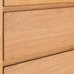 Commode 4 tiroirs en plaqué chêne - bois clair