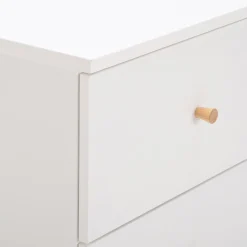 Commode enfant 4 tiroirs en bois - blanc