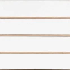 Commode module 4 tiroirs en bois effet chêne H94XL94cm - blanc