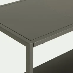 Console 3 plateaux en métal - vert cèdre