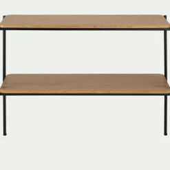 Console en bois et métal L100xl35xH77cm - bois clair