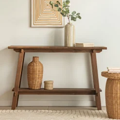 Console en teck recyclé L125xl37xH80cm - bois clair