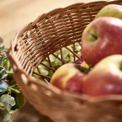 Coupe à fruits en rotin D26cm - marron