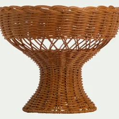 Coupe à fruits en rotin D26cm - marron