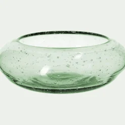 Coupe décorative en verre bullé D6,5cm - transparent
