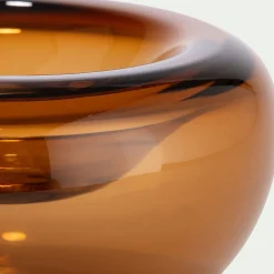 Coupe décorative en verre D15cm - brun rustrel