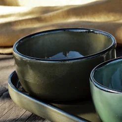 Coupelle apéritive en grès D8,5cm - vert mousse