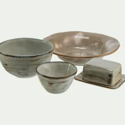 Coupelle conique en grès réactif D10,5cm - gris