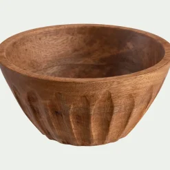 Coupelle en bois de manguier D19,7cm - bois foncé