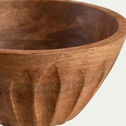 Coupelle en bois de manguier D19,7cm - bois foncé