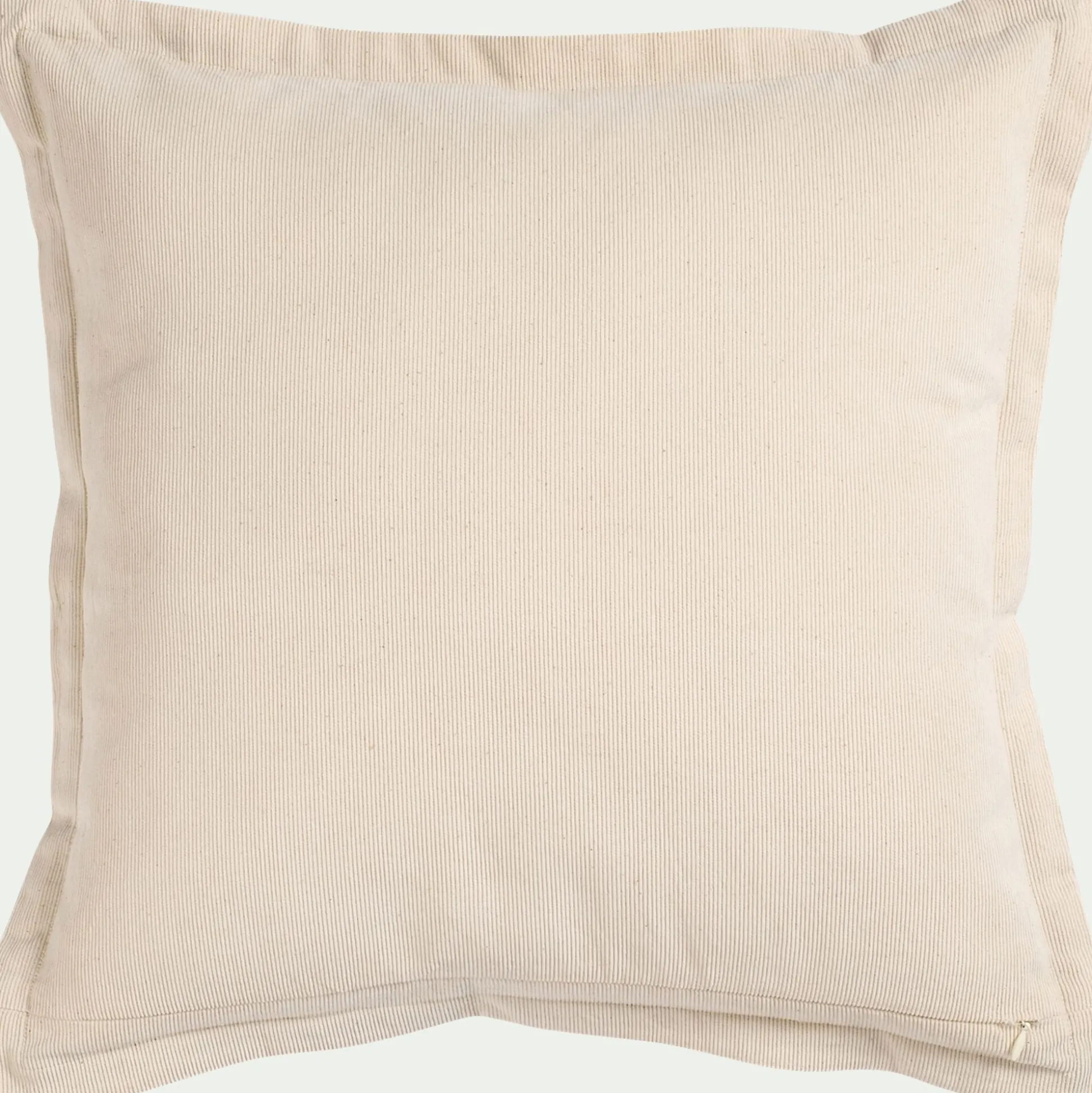 Coussin bicolore en velours côtelé 45x45cm - brun rustrel