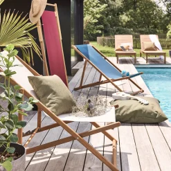 Coussin de jardin en tissu - vert tamegroute 70x70cm