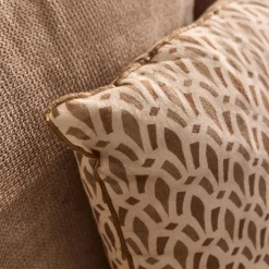 Coussin en coton à motif 45x45cm - beige