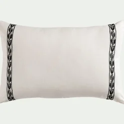 Coussin en coton à motif Kissos 40x60cm - blanc