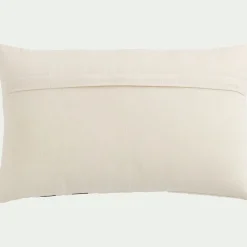 Coussin en coton tufté 30x50cm - blanc