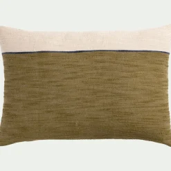 Coussin en coton 40x60cm - vert mousse