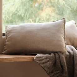 Coussin en lin lavé 40x60cm - naturel