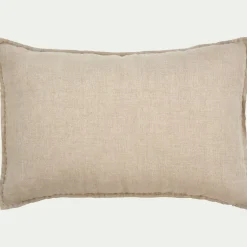 Coussin en lin lavé 40x60cm - naturel