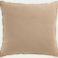 Coussin en lin 45x45cm - beige corde