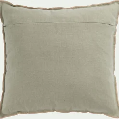 Coussin en lin 45x45cm - vert olivier