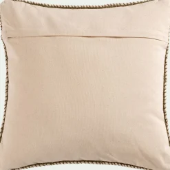 Coussin finition passepoil en coton 45x45cm - vert