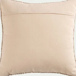 Coussin finition passepoil en coton 45x45cm - naturel