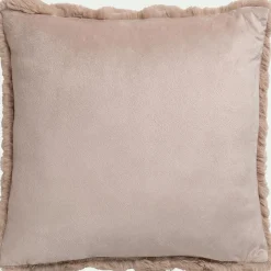 Coussin imitation fourrure 45x45cm - beige alpilles