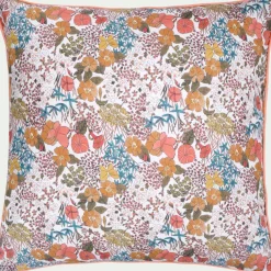 Coussin motif Grenat en popeline de coton 45x45cm - rouge
