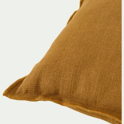 Coussin point de bourdon en coton 30x50cm - brun alep
