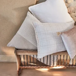 Coussin tissé en coton 50x70cm - beige