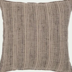 Coussin tissé teint en lin 65x65cm - noir