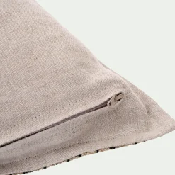 Coussin tissé teint en lin 65x65cm - noir