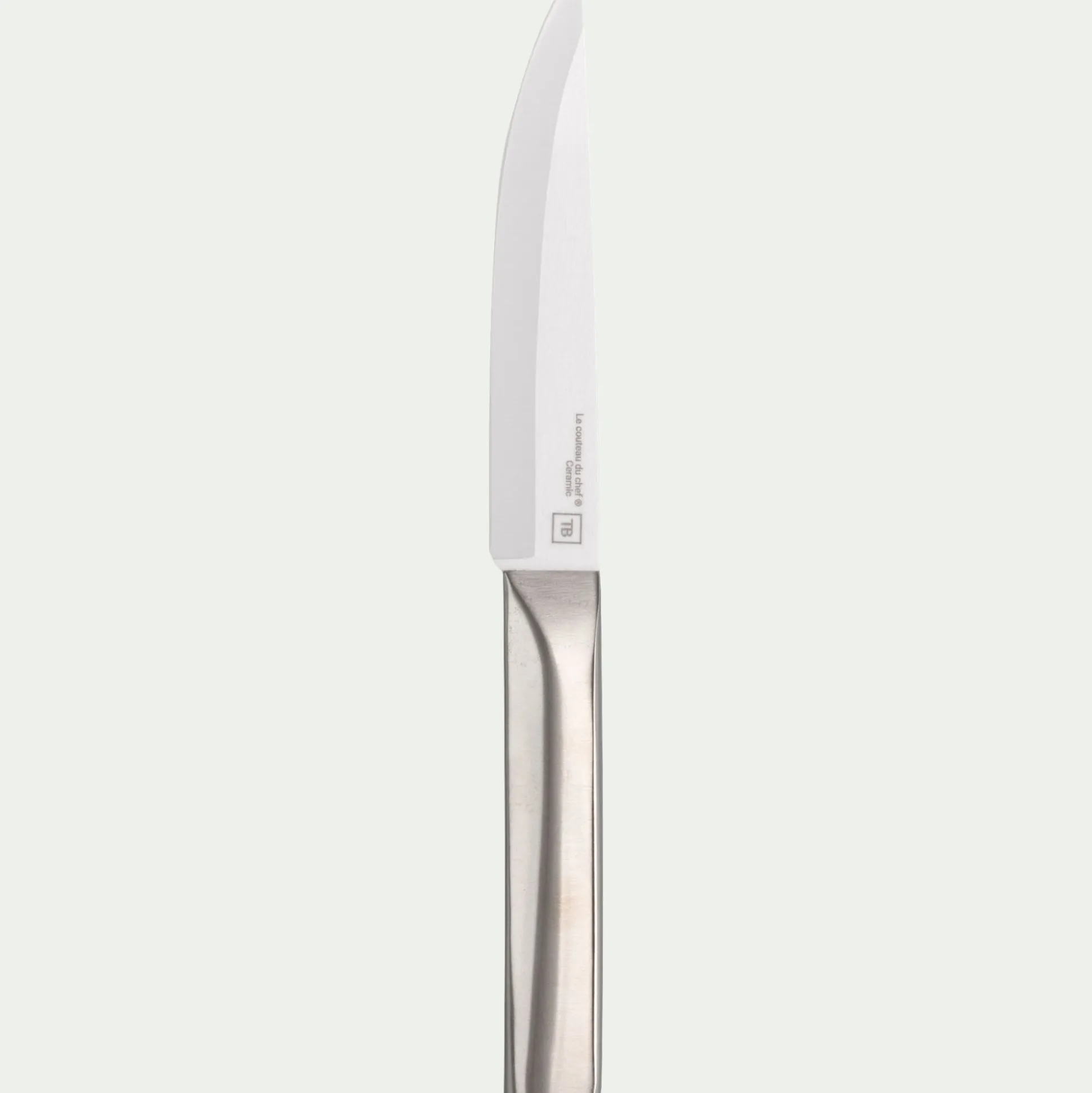 Couteau à steak en céramique - gris métallisé