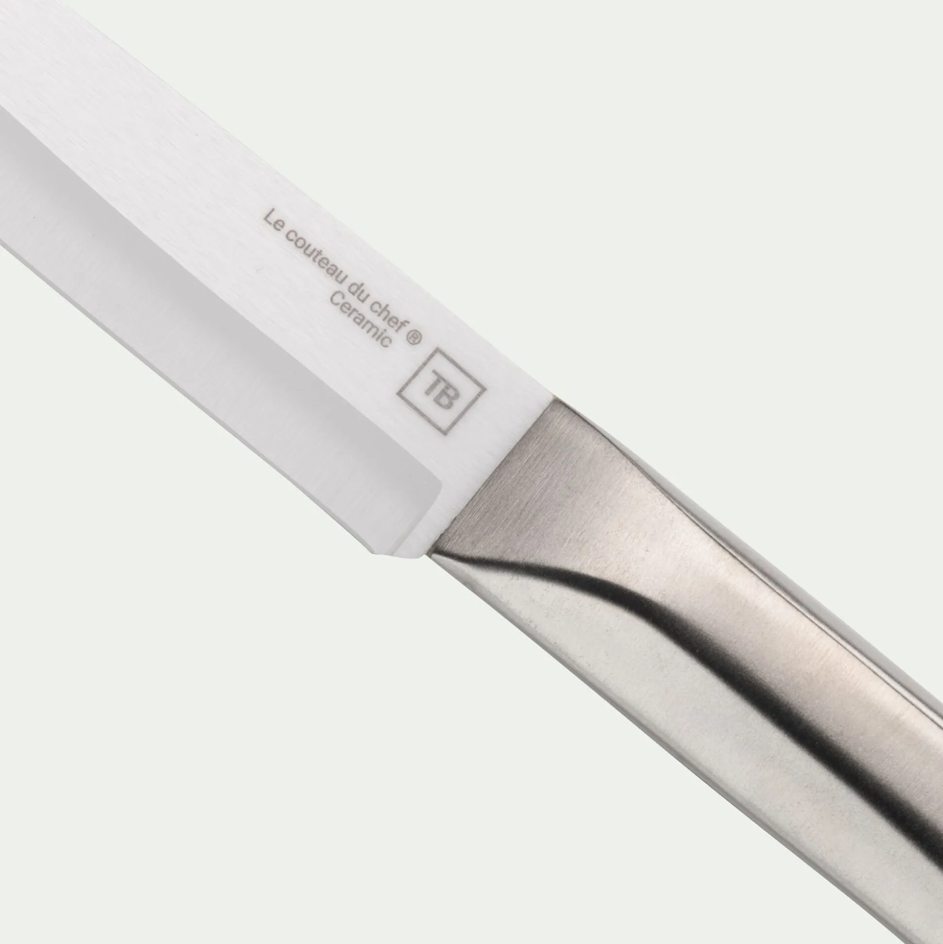 Couteau à steak en céramique - gris métallisé